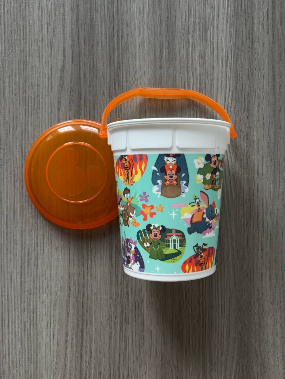 Disney Parks Popcorn Bucket With Lid Orange